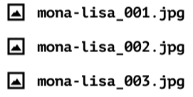 Compound object linked filenames structure