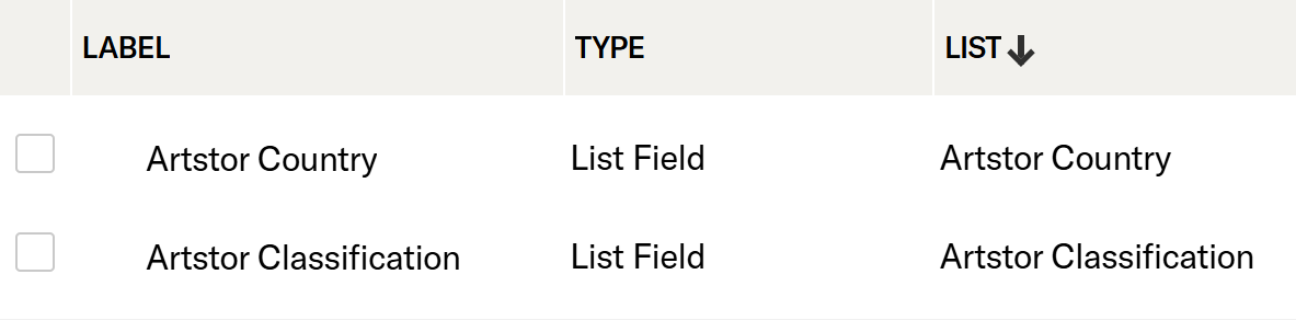 Example Classification and Geography project fields